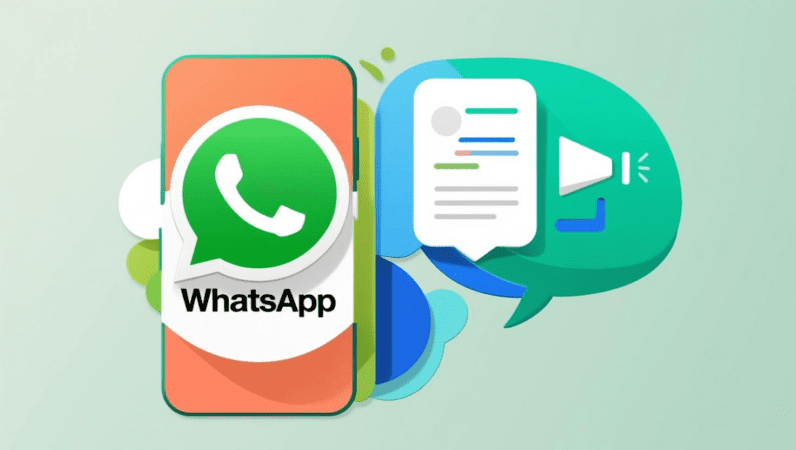 Imagem ilustrativa do WhatsApp com função de transcrição de áudio.