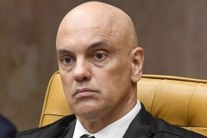Ministro Alexandre de Moraes do STF durante sessão do Supremo Tribunal Federal.