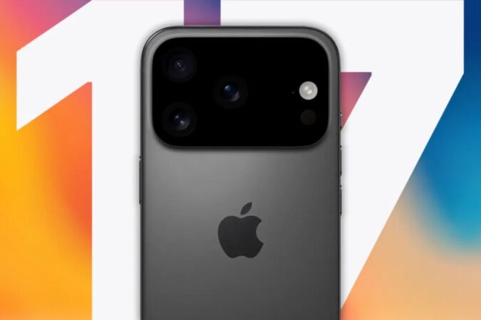 iPhone 17 Pro com módulo de câmera profissional em ação durante gravação de vídeo