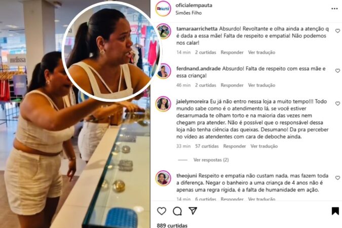 Loja em Simões Filho nega banheiro a criança de 4 anos; ECA violado