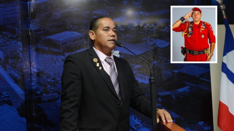 Vereador Bombeiro Motta durante entrevista política