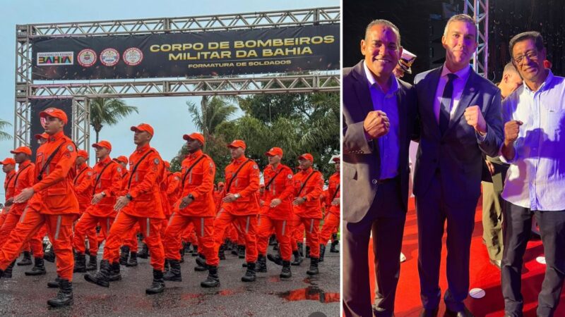 Formatura de 138 bombeiros na Base Central em Simões Filho com presença de Bombeiro Motta e Edson Almeida