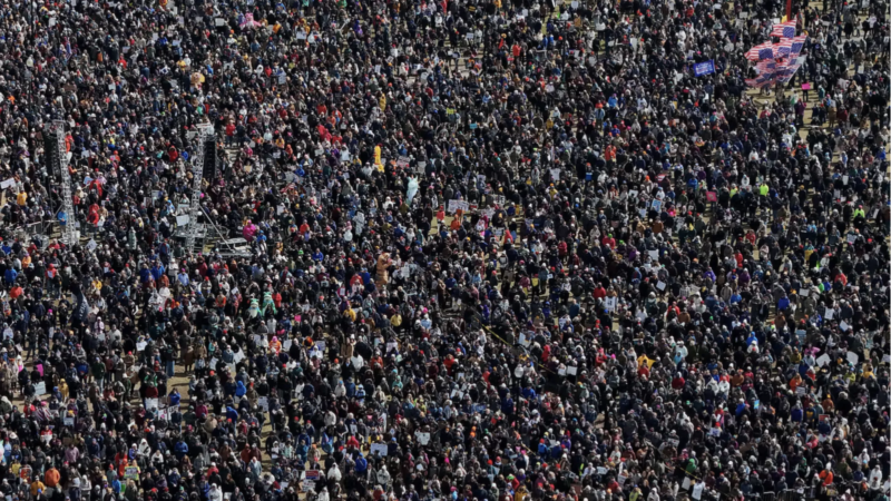 Multidão protesta contra Donald Trump em manifestação nos Estados Unidos