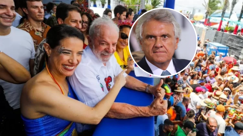 Ronaldo Caiado durante evento político com líderes do PSD