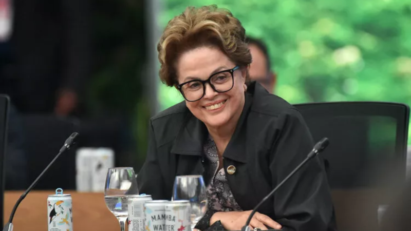 Dilma Rousseff em agenda internacional como presidente do banco dos BRICS