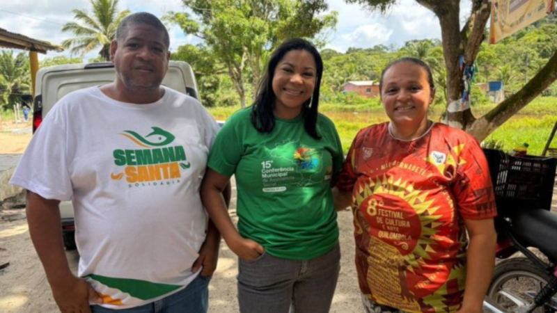 Equipe realiza entrega de peixes em comunidade quilombola de Caipora após ajuste logístico