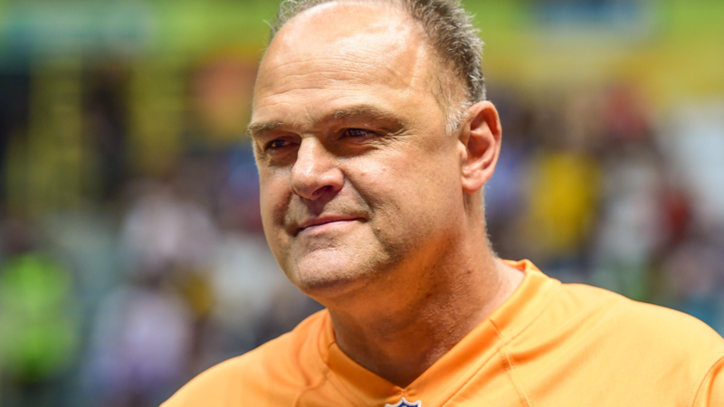 Oscar Schmidt durante partida histórica da seleção brasileira de basquete