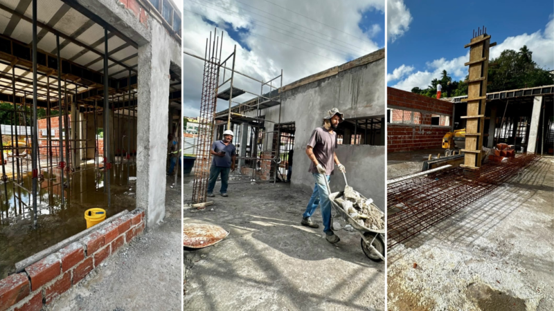Obra da nova UBS do Riacho Doce em Simões Filho
