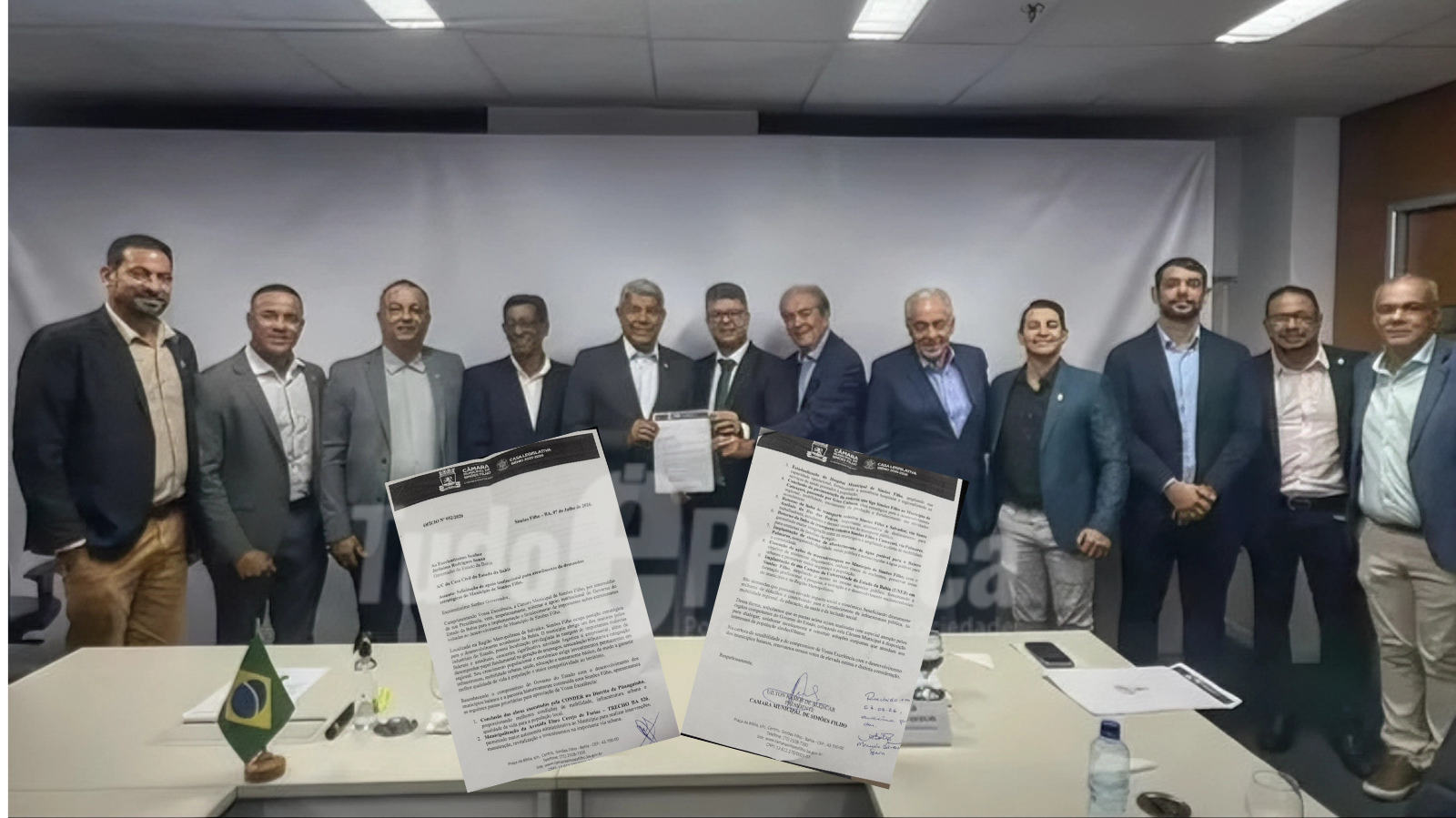 Reunião entre vereadores de Simões Filho e governador da Bahia sobre demandas do município