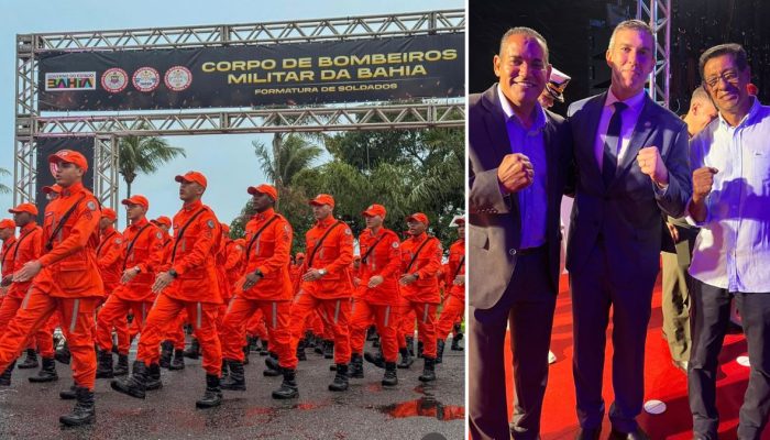 Formatura de 138 bombeiros na Base Central em Simões Filho com presença de Bombeiro Motta e Edson Almeida