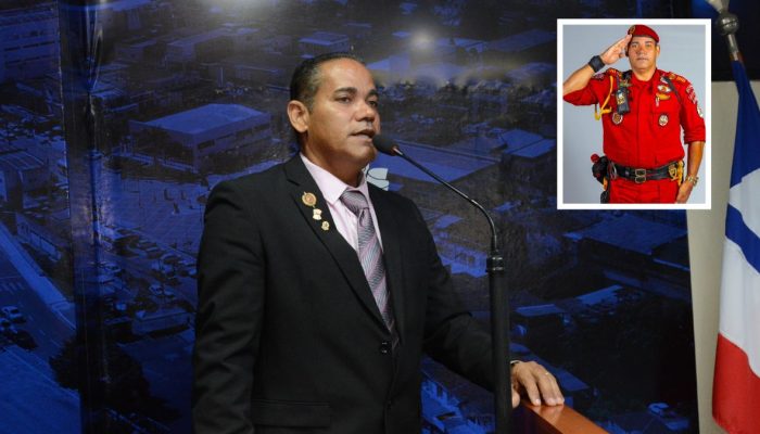 Vereador Bombeiro Motta durante entrevista política