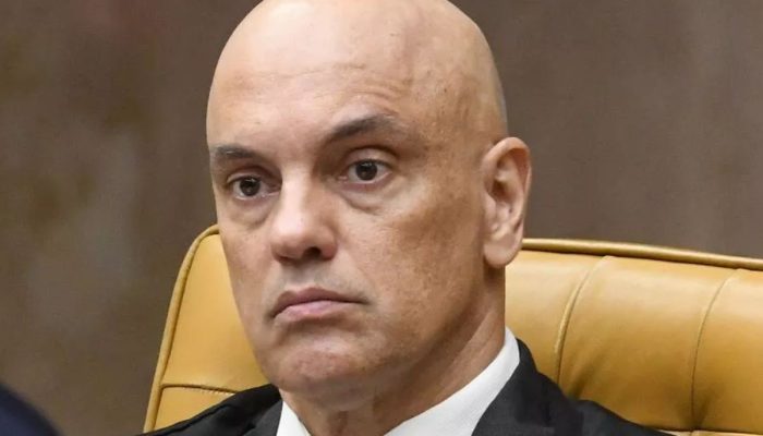 Ministro Alexandre de Moraes do STF durante sessão do Supremo Tribunal Federal.