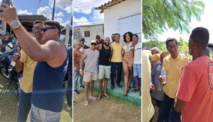 edson almeida cumprimenta torcedores durante final da copa cia 2025 em simões filho