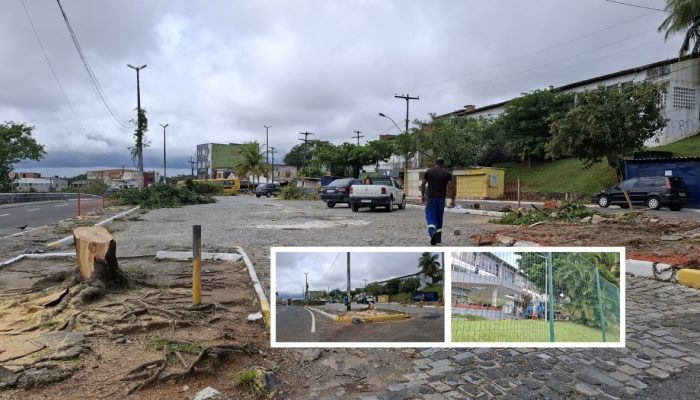 Simões Filho: paisagismo no centro, deslizamentos nos bairros