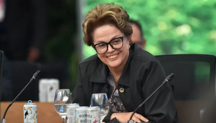 Dilma Rousseff em agenda internacional como presidente do banco dos BRICS