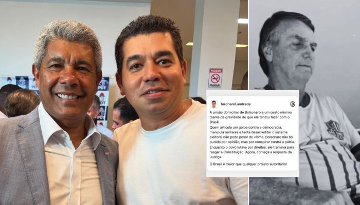 Ferdnand Andrade se manifesta sobre prisão de Bolsonaro em Simões Filho