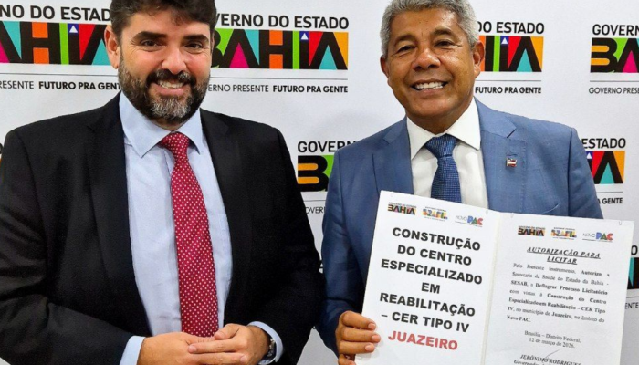 Governador Jerônimo Rodrigues durante reunião em Brasília autorizando obra de centro de reabilitação em Juazeiro