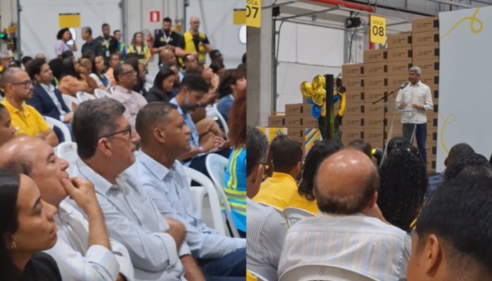 Empresário Jomar Paraky durante inauguração do centro do Mercado Livre em Simões Filho
