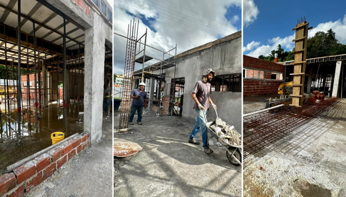 Obra da nova UBS do Riacho Doce em Simões Filho