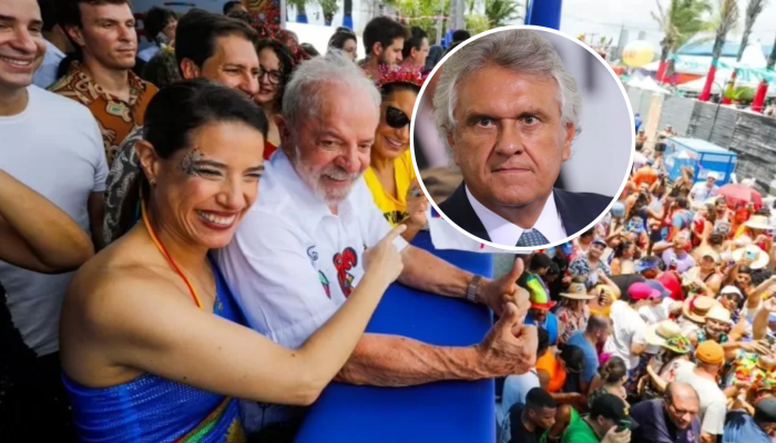 Ronaldo Caiado durante evento político com líderes do PSD