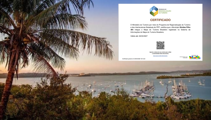 Vista aérea da Baía de Aratu, destaque turístico de Simões Filho